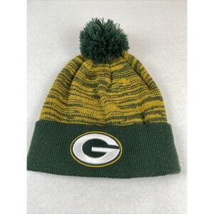 Green Bay Packers Winter Hat Stocking With Pom, One Size Fits Most